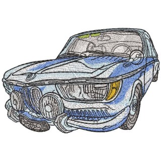 BMW vintage car 1600 embroidery design - Embroidery Design