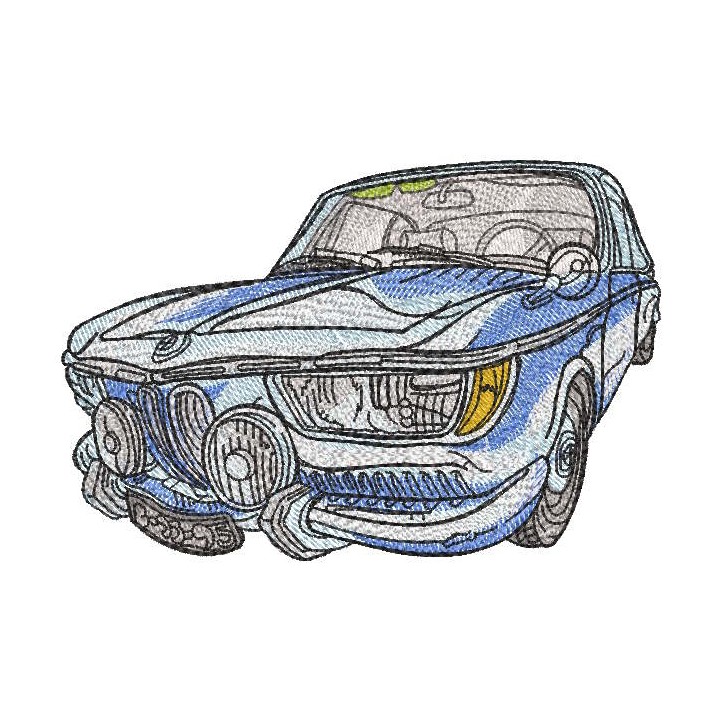 BMW vintage car 1600 embroidery design - Embroidery Design