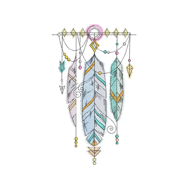 All colors of Native America embroidery design preview showcasing vibrant patterns and intricate details.