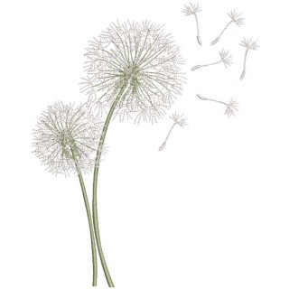 Dandelions in the wind embroidery design - Embroidery Design