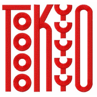 Tokyo typography embroidery design - Embroidery Design