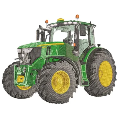 John Deere 7R Tractor embroidery design preview. Filename: john deere 7r tractor embroidery design.