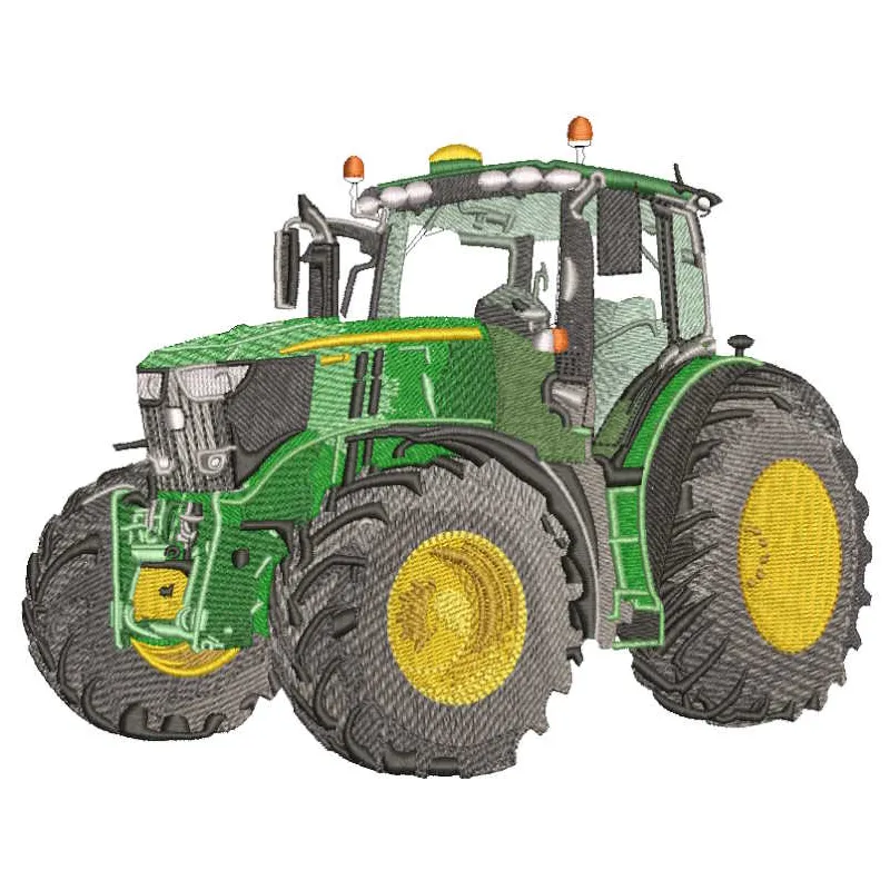 John Deere 7R Tractor embroidery design preview. Filename: john deere 7r tractor embroidery design.