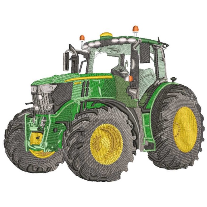 John Deere 7R Tractor embroidery design - Embroidery Design