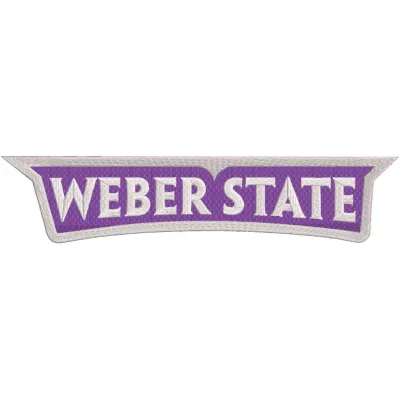 Weber State Wildcats wordmark logo embroidery design preview. Filename: weber state wildcats wordmark logo embroidery design.