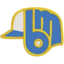 Milwaukee Brewers alternate logo embroidery design preview. milwaukee brewers alternate logo embroidery design