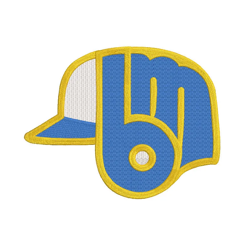 Milwaukee Brewers alternate logo embroidery design preview. milwaukee brewers alternate logo embroidery design