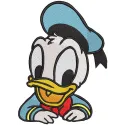 Donald Duck baby embroidery design preview showcasing vibrant colors and detailed stitching. Filename: donald duck baby embr…