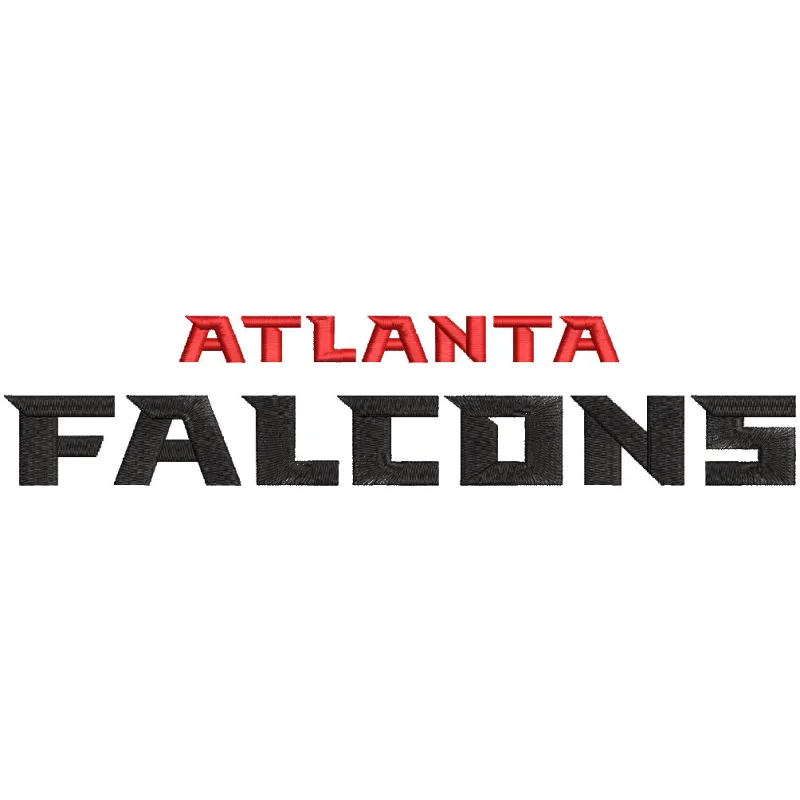 Atlanta Falcons Wordmark Logo embroidery design preview. Filename: atlanta falcons wordmark logo embroidery design.