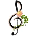 Treble clef flowers embroidery design preview showcasing intricate details and vibrant colors for FSL projects.