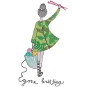 Gone knitting embroidery design preview showcasing detailed stitching and vibrant colors.