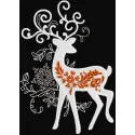 Christmas reindeer embroidery design preview showcasing intricate details and vibrant colors for holiday projects.