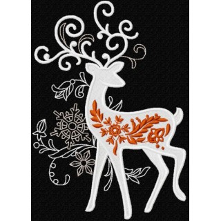 Christmas reindeer embroidery design - Embroidery Design