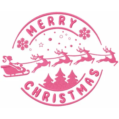 Barbie Merry Christmas embroidery design preview showcasing vibrant colors and detailed stitching. Filename: barbie merry ch…