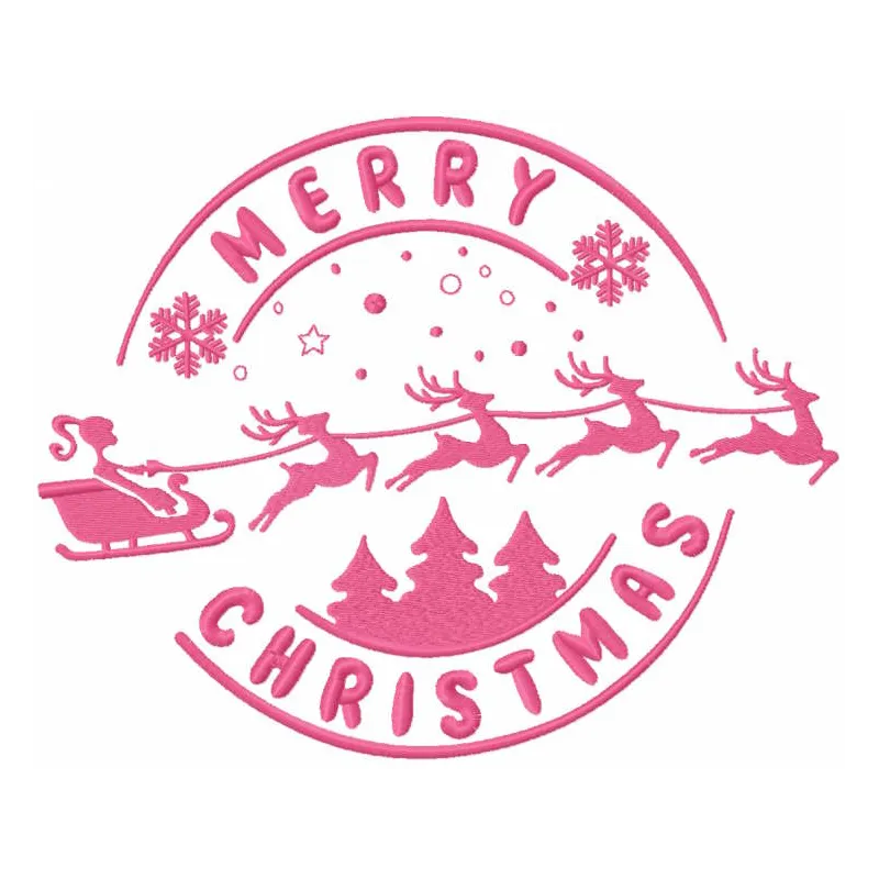 Barbie Merry Christmas embroidery design preview showcasing vibrant colors and detailed stitching. Filename: barbie merry ch…