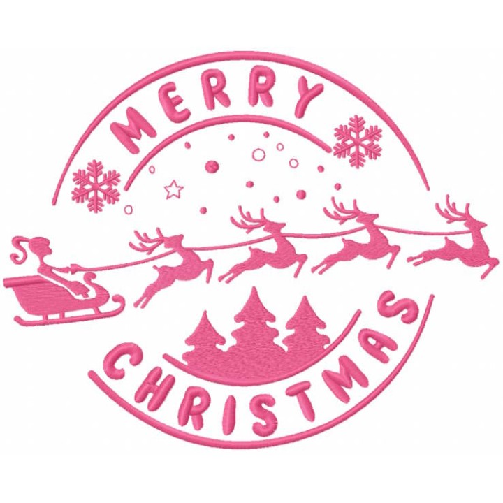 Barbie Merry Christmas embroidery design - Embroidery Design
