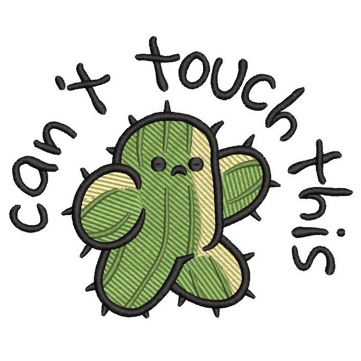 Funny Walking cactus embroidery design - Embroidery Design