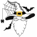 Halloween Dwarf embroidery design preview showcasing detailed stitching and vibrant colors.