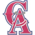 California Angels logo embroidery design preview. File: california angels logo embroidery design.