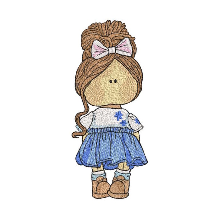 Tilda doll country style embroidery design - Embroidery Design