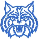 Arizona Wildcats blue logo embroidery design preview. Filename: arizona wildcats blue logo embroidery design.