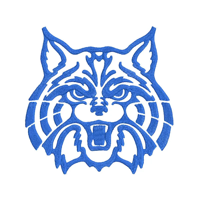 Arizona Wildcats blue logo embroidery design preview. Filename: arizona wildcats blue logo embroidery design.