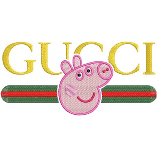 Pig gucci embroidery design - Embroidery Design