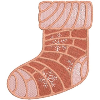 Christmas sock marshmallow embroidery design - Embroidery Design