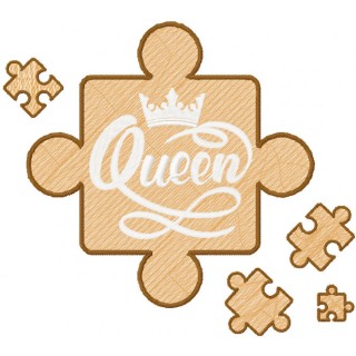 Queen puzzle embroidery design - Embroidery Design