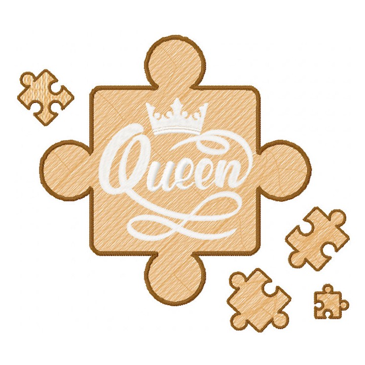 Queen puzzle embroidery design - Embroidery Design