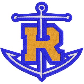 Rollins Anchor College logo embroidery design - Embroidery Design