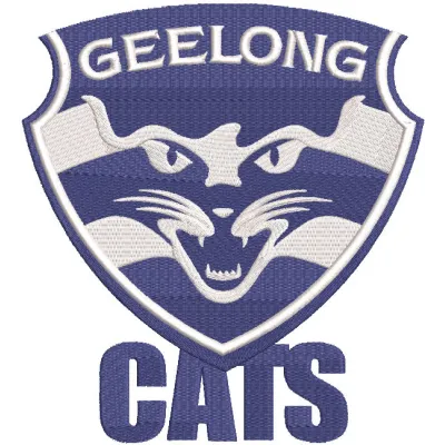 Geelong Football Club Logo embroidery design preview. Filename: geelong football club logo embroidery design.