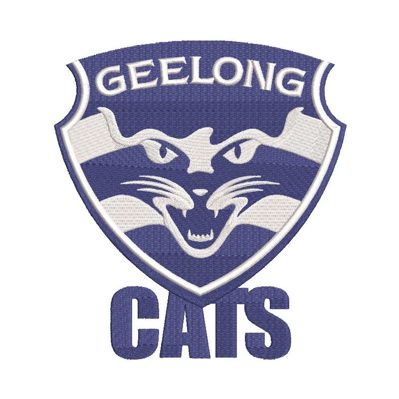 Geelong Football Club Logo embroidery design preview. Filename: geelong football club logo embroidery design.