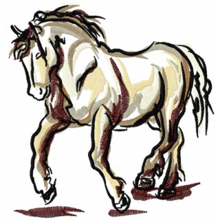Galloping gelding embroidery design - Embroidery Design