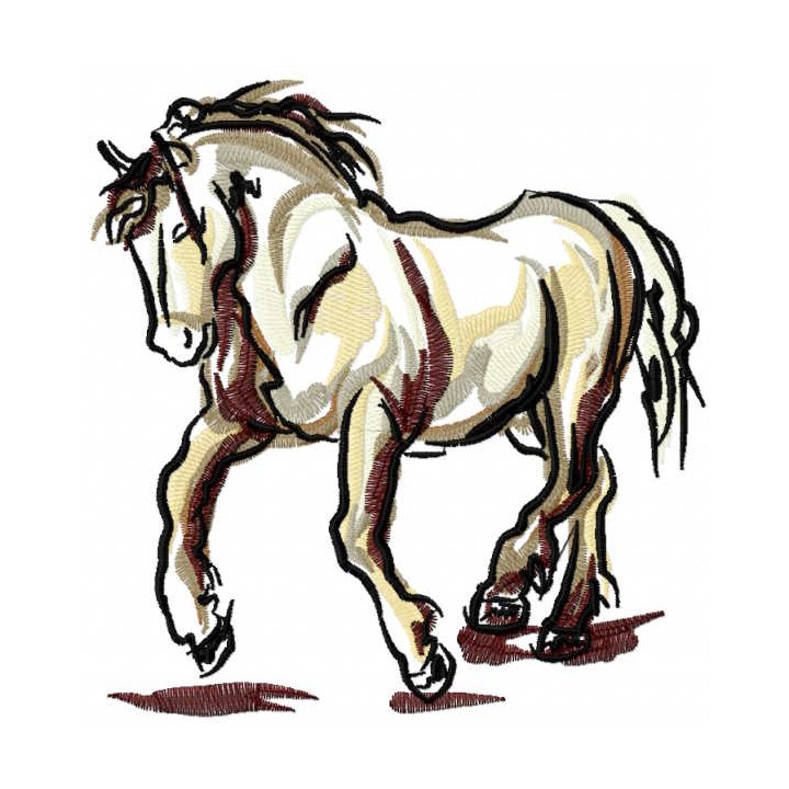 Galloping gelding embroidery design - Embroidery Design