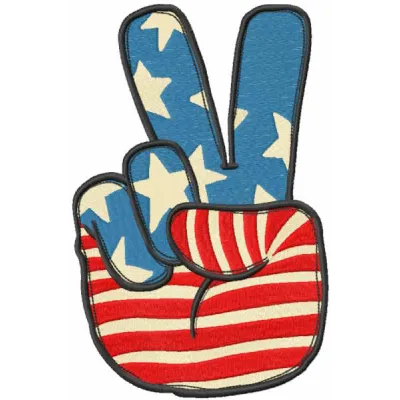 American Flag Veterans Independence Day embroidery design preview. Filename hint: american flag veterans independence day em…