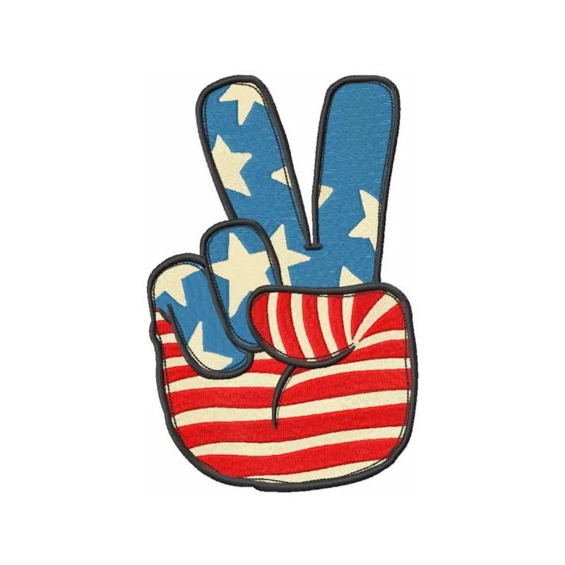 American Flag Veterans Independence Day embroidery design preview. Filename hint: american flag veterans independence day em…