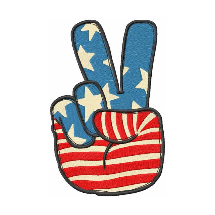 American Flag Veterans Independence Day embroidery design - Embroidery Design