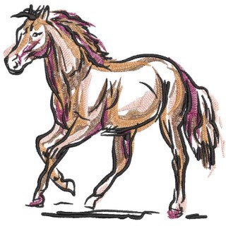 Glowing Gallop embroidery design - Embroidery Design