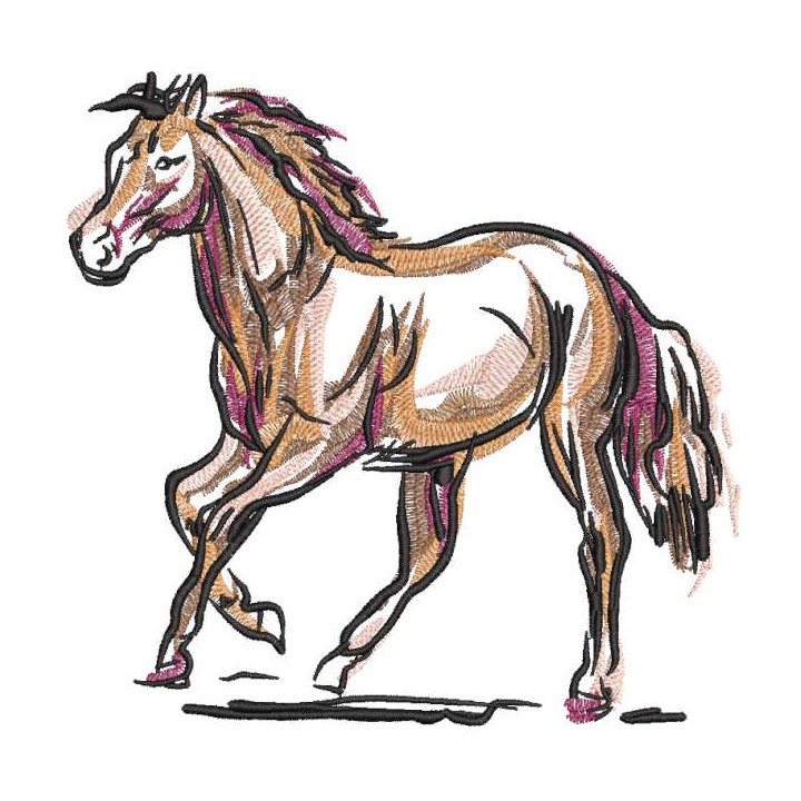 Glowing Gallop embroidery design - Embroidery Design