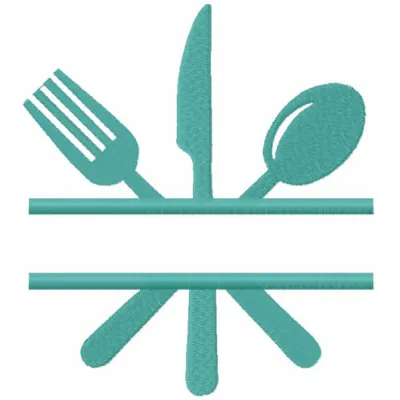 Split kitchen monogram embroidery design preview showcasing intricate details and vibrant colors.