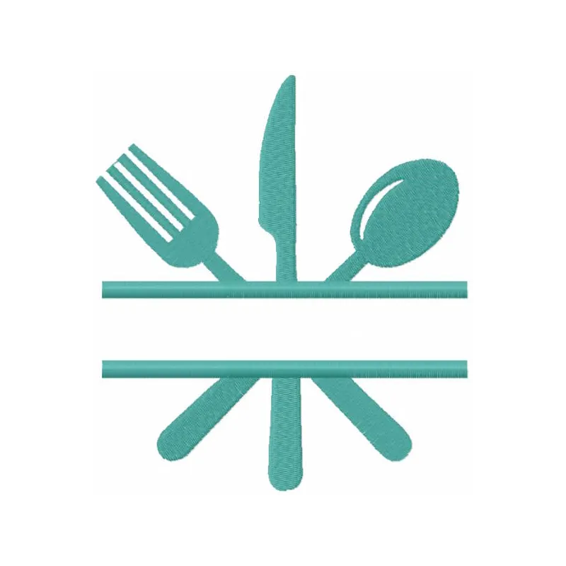 Split kitchen monogram embroidery design preview showcasing intricate details and vibrant colors.