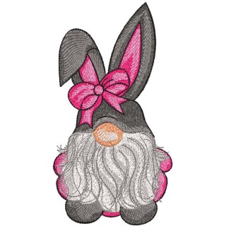 Dwarf in a hare costume embroidery design - Embroidery Design