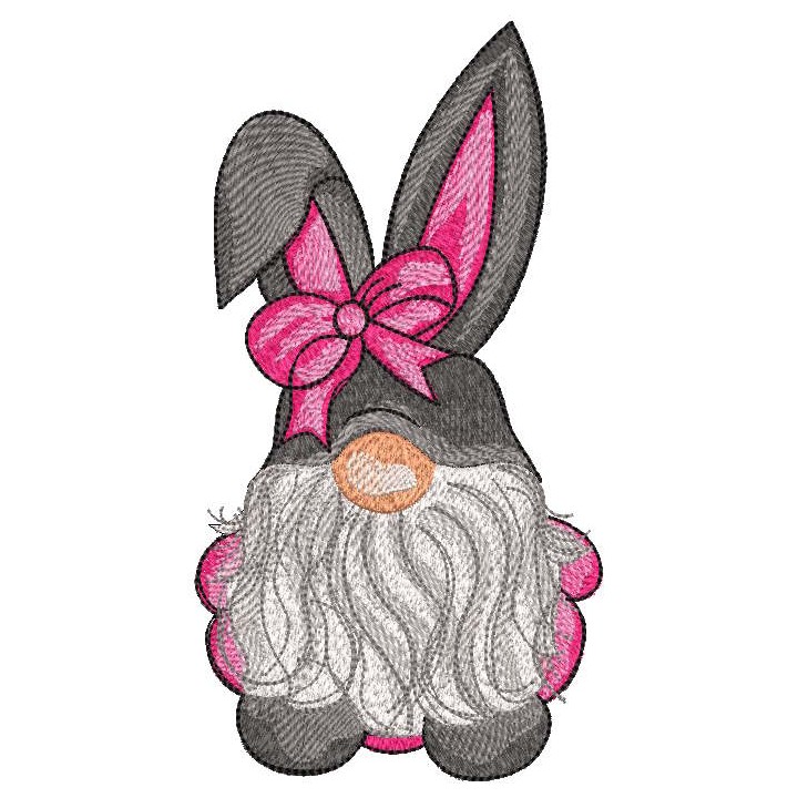 Dwarf in a hare costume embroidery design - Embroidery Design