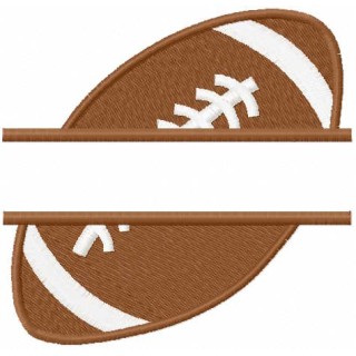 American football ball split embroidery design - Embroidery Design