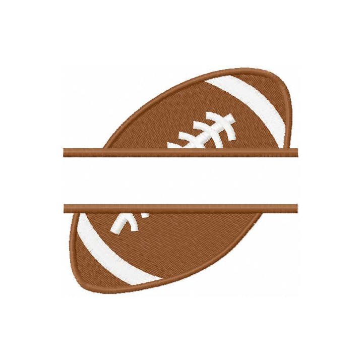 American football ball split embroidery design - Embroidery Design
