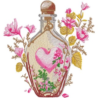 Magical Elixir of Love embroidery design - Embroidery Design
