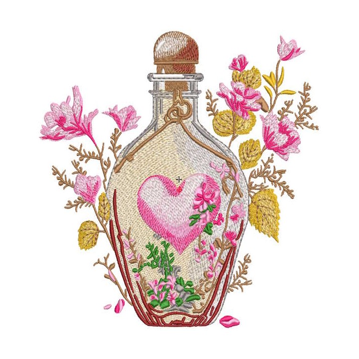 Magical Elixir of Love embroidery design - Embroidery Design