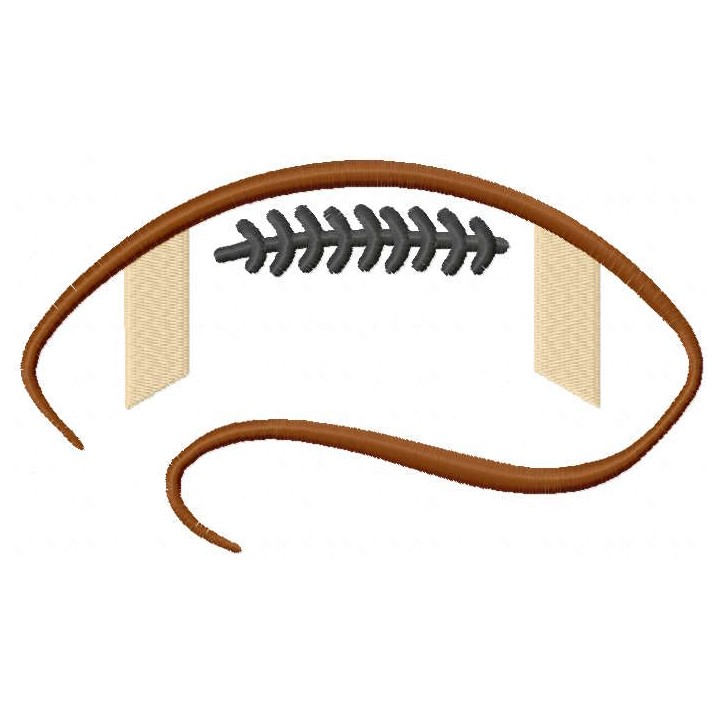 American Football Ball symbol embroidery design - Embroidery Design