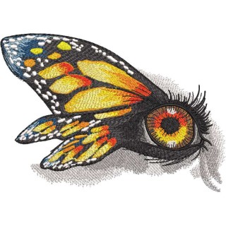Nymphalisurticae wings eye embroidery design - Embroidery Design